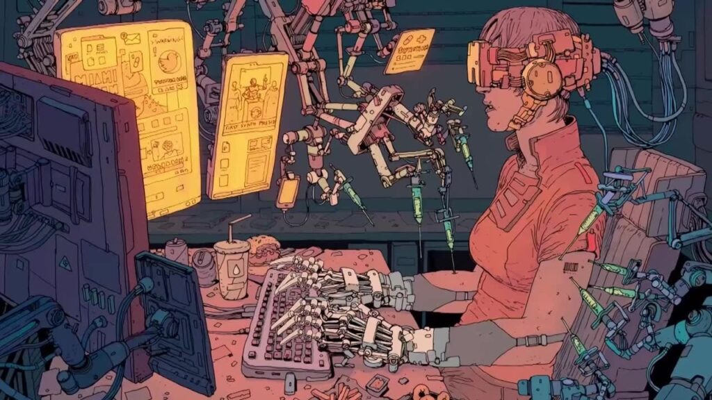 Reprodução: Neuromancer. Clássicos da estética Cyberpunk.