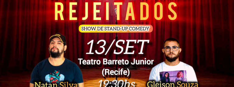 Rejeitados! promete noite de stand-up sem filtro no Recife.